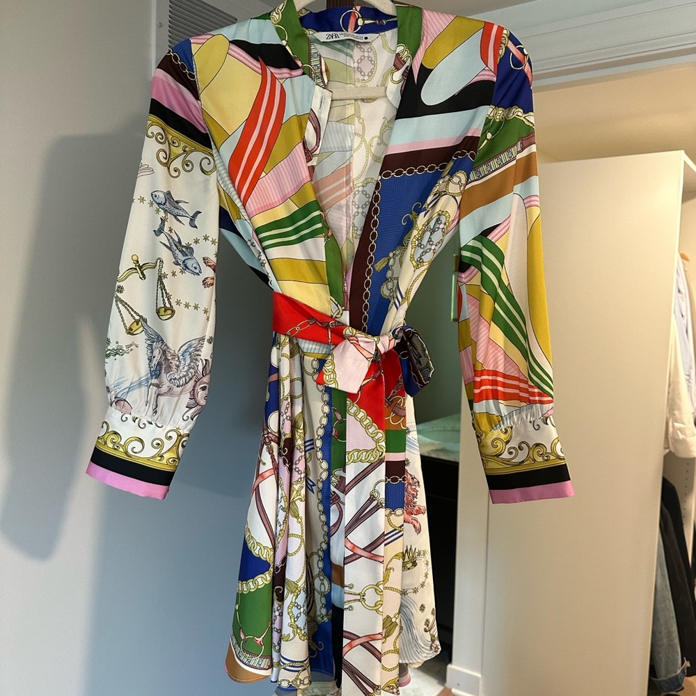 Zara Printed Mini Dress